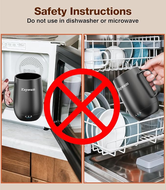 Heated Coffee Mug T2-Plus, 20oz Leading Large Capacity Self Heating Coffee Mug, Up to 8 Hrs Battery & Hot Up to 149?? Smart Coffee Mug for Women, Men