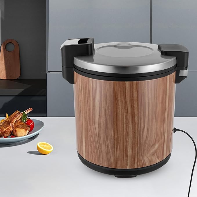 24Qt Commercial Rice Warmer, 110W Big Rice Warmer with Non-stick Inner Pot, Adjustable Temperature Portable Rice & Food Warming Bowl for Restaurant, Hotel(NOT Cooker)