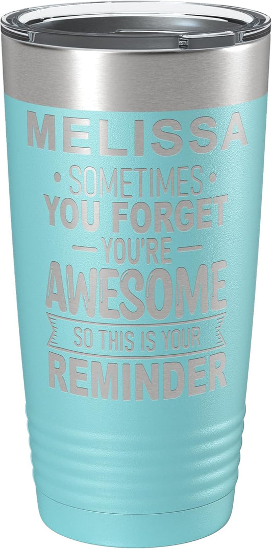 Personalized Inspirational Tumbler, Inspirational Gifts for Men Dad Father Wife Sister Women, Custom Birthday For Him Her, Customized You?셱e Awesome Tumbler, Teacher Coworker Gifts 20oz Teal