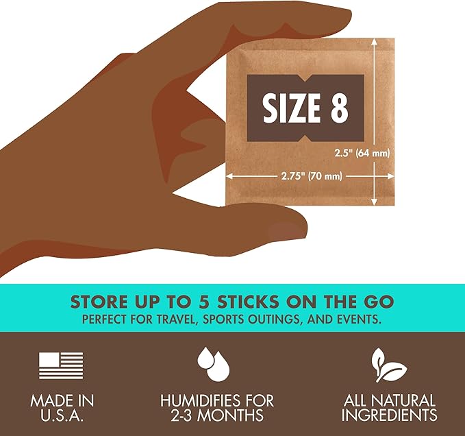 Boveda 65% Two-Way Humidity Control Packs for Storing Up to 5 Items ??Size 8 ??10 Pack ??For Small Travel Boxes ??Moisture Absorbers ??Humidifier Packs ??Hydration Packets in Resealable Bag