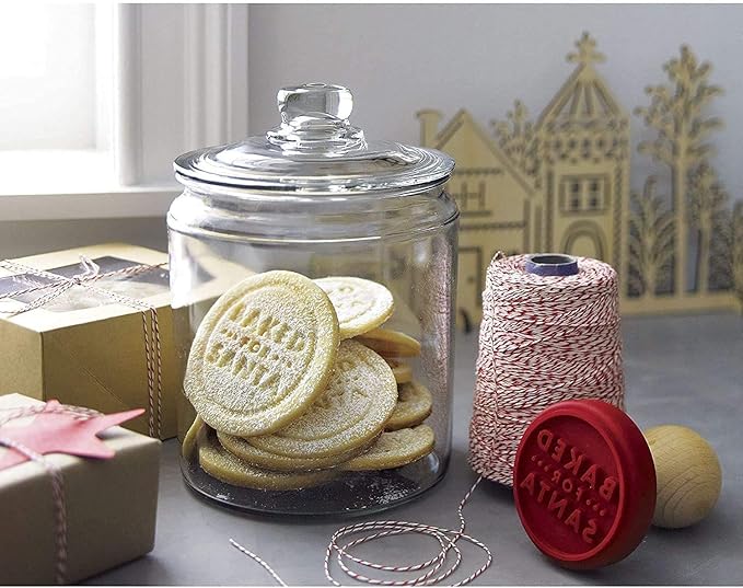 Le?셱aze 3pc Canister Sets for Kitchen Counter + Labels & Marker - Glass Cookie Jars with Airtight Lids - Food Storage Containers with Lids Airtight for Pantry - Flour, Sugar, Coffee, Christmas gift.