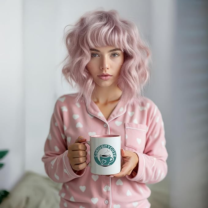 Personalized Coffee Mug | Custom Photo, Text, or Logo Cup (11oz, Pink Rim, Inner, and Handle) |Dishwasher & Microwave Safe |Unique Gift for Men & Women ?밫aza Personalizada