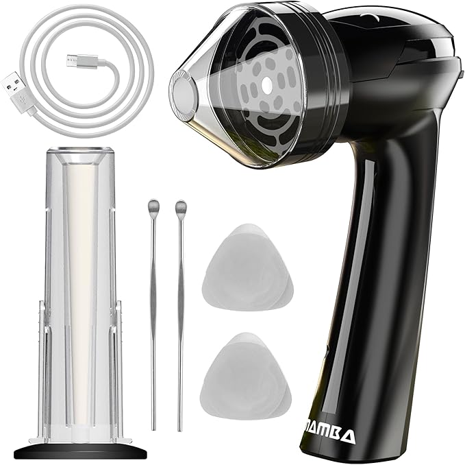 Mamba Grinders Electric Spice Grinder for the Kitchen. Easy to Use USB Rechargeable Grinder, 2g Black