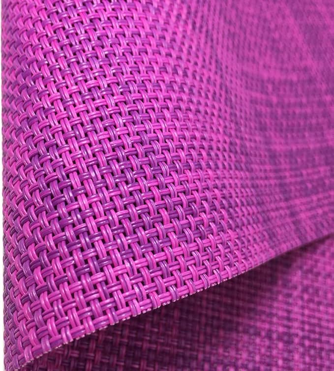 WAZAIGUR Placemats,Easy to Clean Crisscross Woven Vinyl Place Mats Durable Non-Slip Heat Resistant Table Mats,Placemats for Kitchen Table Set of 6,Purple
