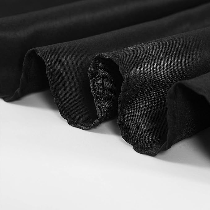 Cupuamon 120 inch Round Tablecloth Washable Polyester Table Cloth Decorative Table Cover for Wedding Party Dining Banquet竊?2 Pack 120 inch,Black