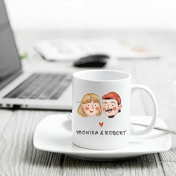 Custom Photo Coffee Mugs, Personalized Cartoon Portrait Mug From Photo, Personalized Mugs Couple With Multiple Styles Colors, Gifts Valentine Wedding Birthday Husband, Her, Him, Women 2