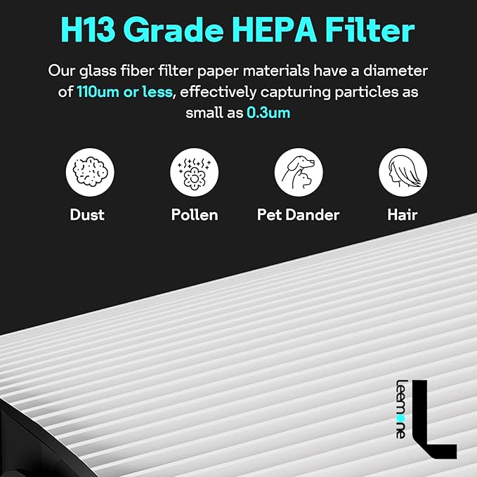 Leemone 360째 Combi 2 in 1 HEPA+Carbon Replacement Filter Compatible with Dyson TP06 HP06 PH02 PH01 PH03 PH04 HP09 TP09 HP07 TP07 TP10 HP10, H13 Grade True HEPA Replacement Filter