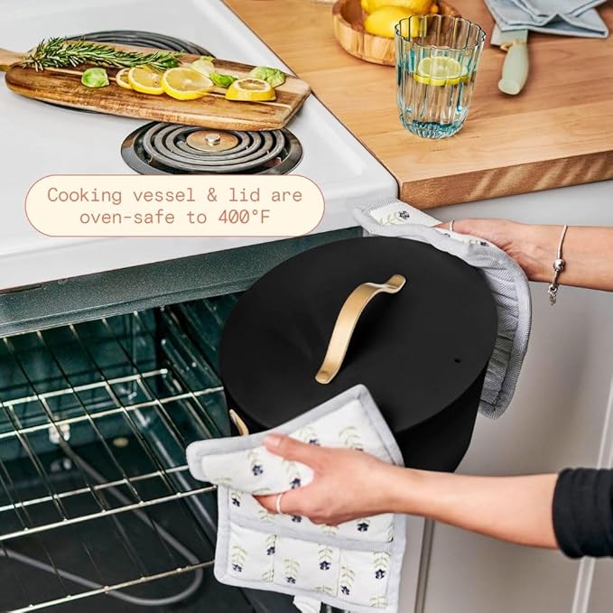 Beautiful 10-in-1 6-Qt Programmable Multi-Cooker with Oven-Safe Pot & 7 Presets ??Slow Cook, Rice, Steam, Saut챕 (BLACK SESAME)