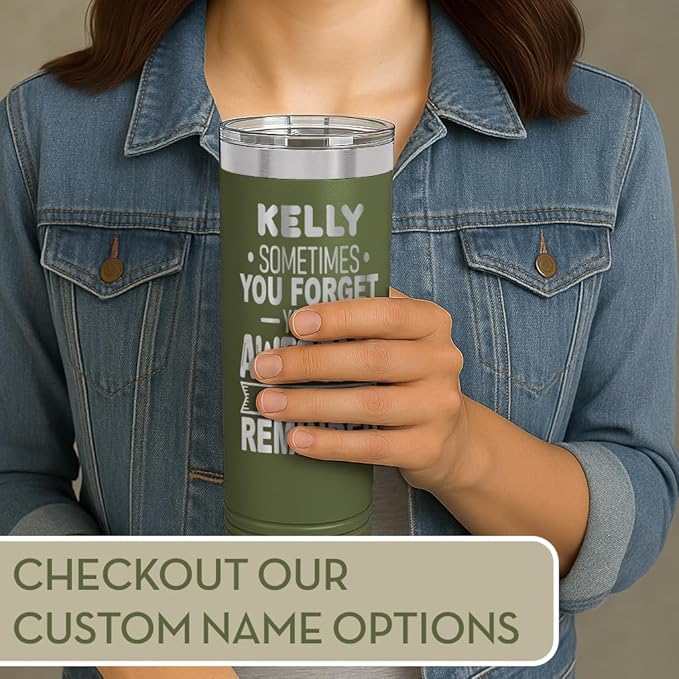 Spotted Dog Company Inspirational Tumbler, Inspirational Gifts for Men Dad Father Wife Sister Women, Birthday For Him Her, You?셱e Awesome Tumbler, Teacher Coworker Gifts 22oz Olive
