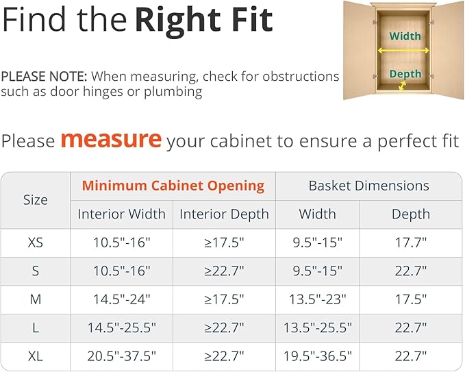 Expandable Pull Out Drawers for Cabinets, Kitchen Cabinet Slide Out Shelves, Adjustable Roll Out Drawers, Stainless Steel, Large 1 Pack, (14.5"-25.5") Cabinet Width x 22.7" Depth