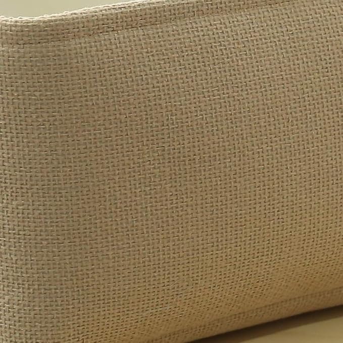 TheWarmHome Decorative Basket Rectangular Small Storage Basket Fabric Storage Bin Organizer Basket with Handles for Clothes Storage (Beige, 11.8L횞7.9W횞5.2H inch)