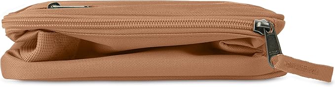 PackIt짰 Freezable Classic Lunch Box, Almond, Built with EcoFreeze짰 Technology, Collapsible, Reusable, Zip Closure With Zip Front Pocket and Buckle Handle, Designed for Fresh Lunch On the Go
