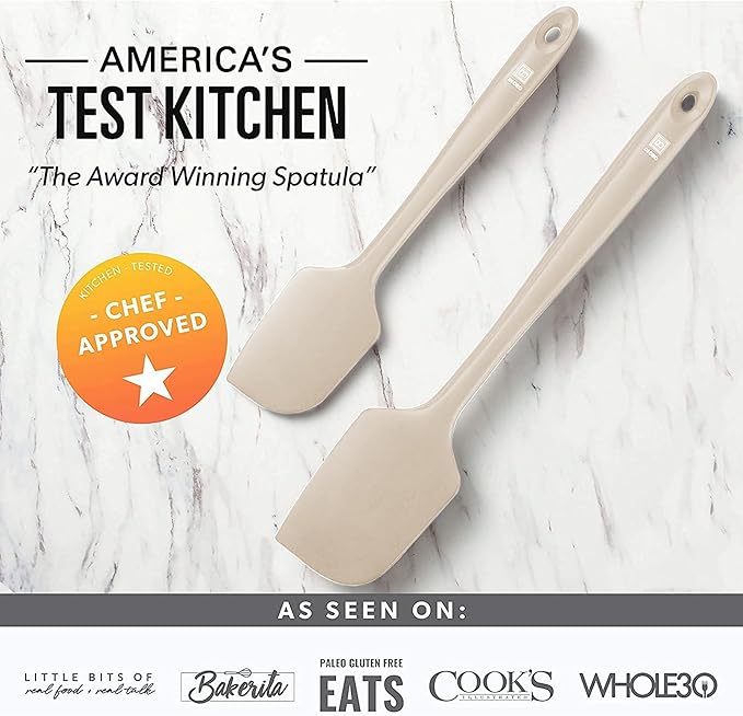 DI ORO Silicone Spatula Set - Rubber Kitchen Spatulas for Baking, Cooking, & Mixing - 600째F Heat-Resistant & BPA Free Silicone Scraper Spatulas for Nonstick Cookware - Dishwasher Safe (3pc, Clay)