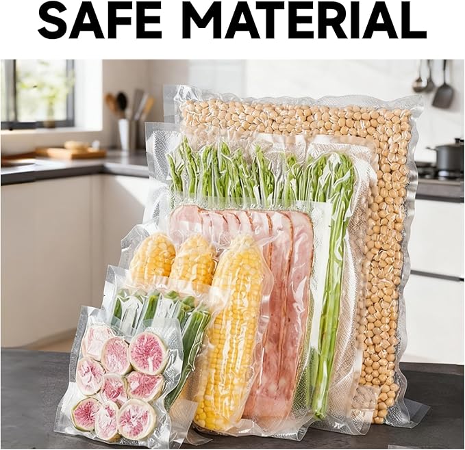 Vacuum Sealer Bags 10x7 Inch (20 PCS) - Heavy-Duty Commercial Grade, BPA-Free Reusable & Puncture-Resistant | Perfect for Food Storage, Sous Vide Cooking & Freezer Safe