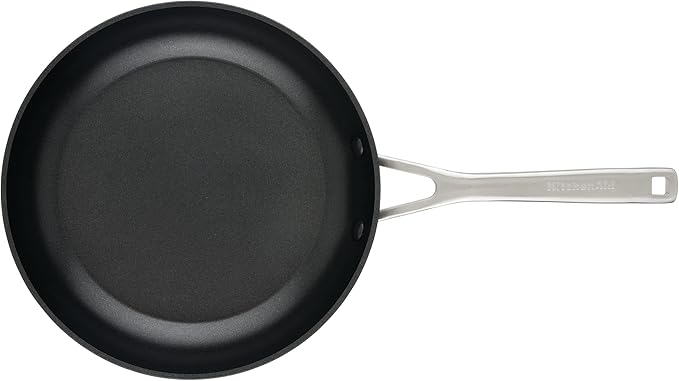 KitchenAid Hard Anodized Induction Nonstick Frying Pan Set With Tempered Lids, 4-Piece - 10 & 12 Inch ??Durable, Even Heating, Oven Safe to 500째F, Dishwasher Safe, Easy-Clean