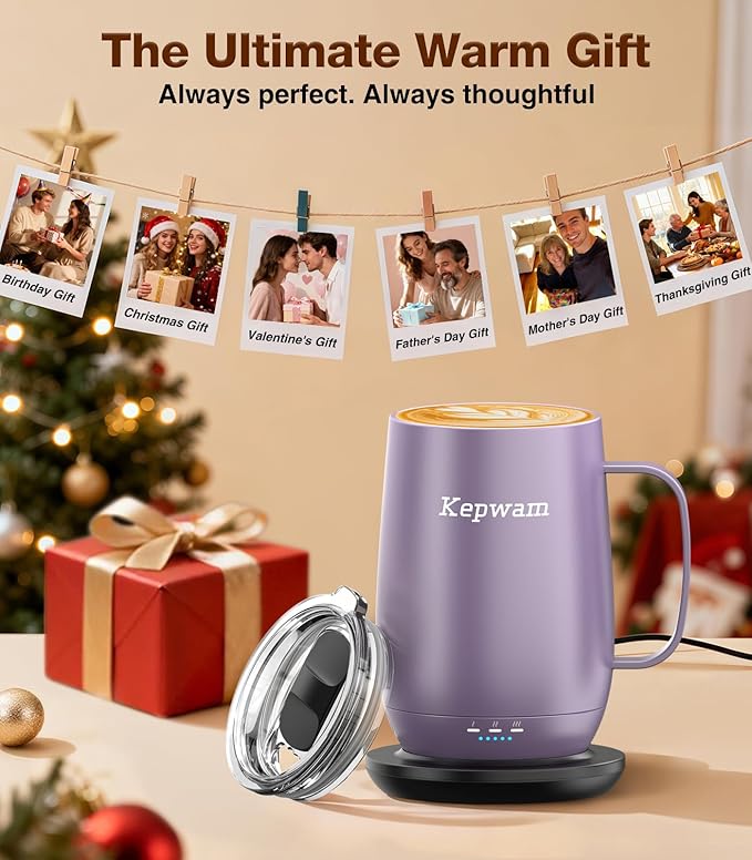 Heated Coffee Mug T2-Plus, 20oz Leading Large Capacity Self Heating Coffee Mug, Up to 8 Hrs Battery & Hot Up to 149?? Smart Coffee Mug for Women, Men