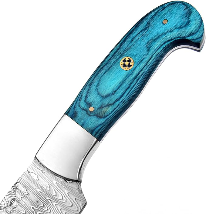 101-1 Stainless Steel Damascus Kitchen Knife Hand Forged Butcher Chef Knife 8" Sharp Blade Knife for Home Camping BBQ Gift for Men 101-1 (1)