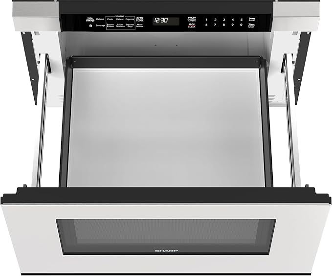 Sharp SMD2420MS 24-Inch Built-In Microwave Drawer Oven, 1.2 Cu. Ft, Stainless Steel, Touch Control Panel, Sensor Cook Technology, Under-Counter Installation