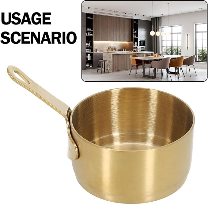 Mini Sauce Pan, Stainless Steel Sauce Pan Chocolate Melting Pot Vinegar Dipping Bowls Barbecue Sauce Bowl Mini Butter Coffee Milk Warmer Pot for Coffee Tea Soup Warming 2PCS (80ML)
