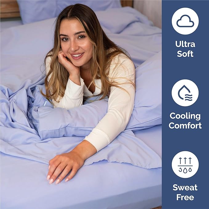 Twin XL 4 Piece Sheet Set - Cooling & Breathable Bed Sheets - Hotel Luxury Bed Sheets for Women, Men, Kids & Teens - Bedding w/Deep Pockets & Easy Fit - Soft & Wrinkle Free - Twin XL Lavender Sheets