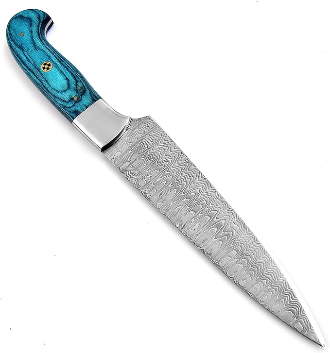 101-1 Stainless Steel Damascus Kitchen Knife Hand Forged Butcher Chef Knife 8" Sharp Blade Knife for Home Camping BBQ Gift for Men 101-1 (1)