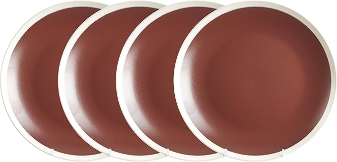 Rock Ridge Speckled Stoneware Dinnerware Set (12pc Set, Brown and Ivory)