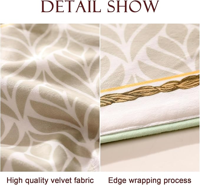 patdrea Designer French Floral Extra Long Velvet Table Runner 118 Inch Long,Green Orange Blossoms Pattern Table Mat, Decor for Kitchen Dining Coffee Table Cabinet Banquet Thanksgiving,12"*118"