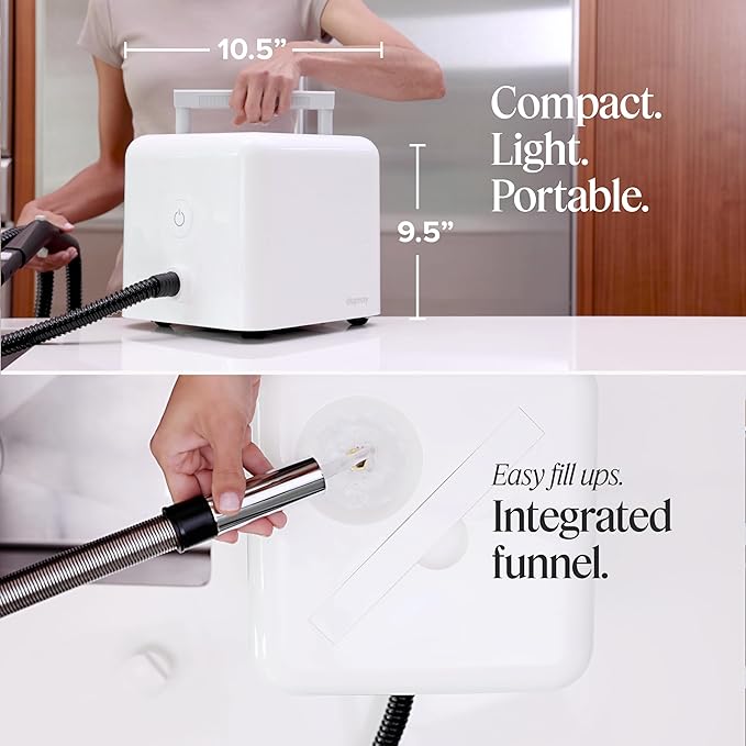 Dupray Neat Steam Cleaner with 22-Piece Accessory Kit ??Versatile, Portable Steamer for Floors, Upholstery, Tiles, and More, removes 99.9% of Bacteria & Viruses* (incl. x6 Triangle Bonnets)