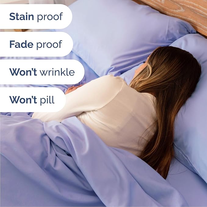 Twin XL 4 Piece Sheet Set - Cooling & Breathable Bed Sheets - Hotel Luxury Bed Sheets for Women, Men, Kids & Teens - Bedding w/Deep Pockets & Easy Fit - Soft & Wrinkle Free - Twin XL Lavender Sheets