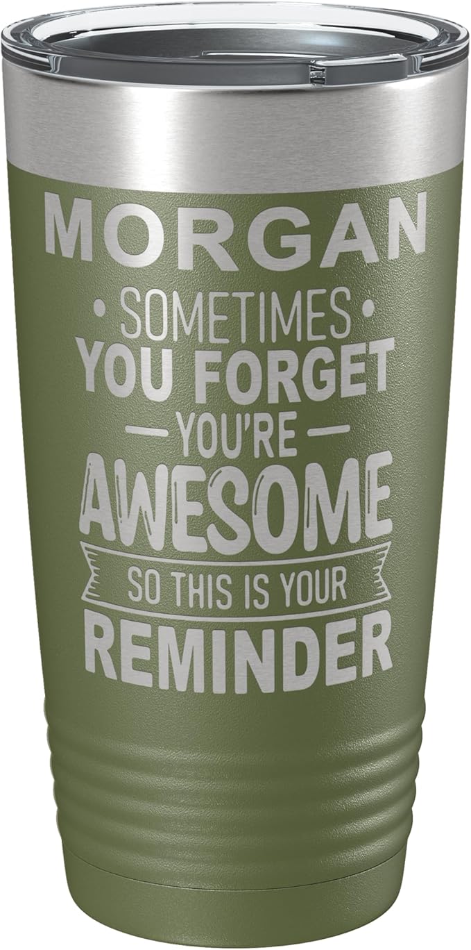 Personalized Inspirational Tumbler, Inspirational Gifts for Men Dad Father Wife Sister Women, Custom Birthday For Him Her, Customized You?셱e Awesome Tumbler, Teacher Coworker Gifts 20oz Olive