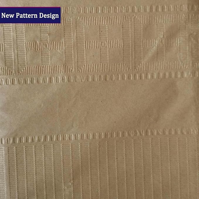 [6 Pack] Kraft Paper Tablecloth Disposable for Rectangle Tables, 54 X 108 Inch Party Table Cover with Plastic Backing, Waterproof 3 Ply Table Cloth for Wedding Valentine's Day BBQ Birthday