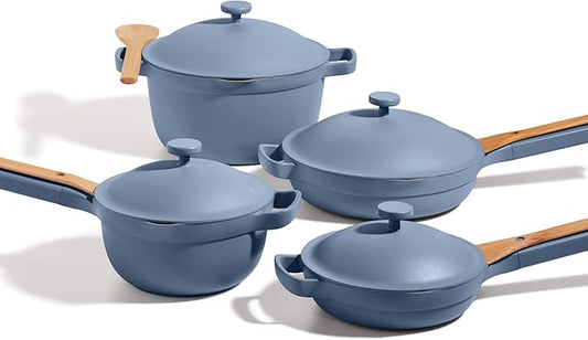 Our Place Cookware Set - 13-Piece Kit Including the Always Pan, Perfect Pot and Spatulas | Multifunctional, Toxin-Free Nonstick | Heat Safe up to 450째F | Oven, Stove, Induction Compatible | Blue Salt