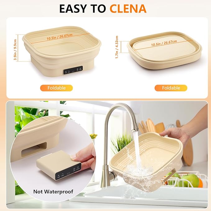 Upgrade Heating Sourdough Bread Proofing Basket Set, Electric Thermostatic Silicone banneton bread proofing basket,Sourdough bread baking supplies,11 Inch Square Foldable Sourdough Proofing Bowl