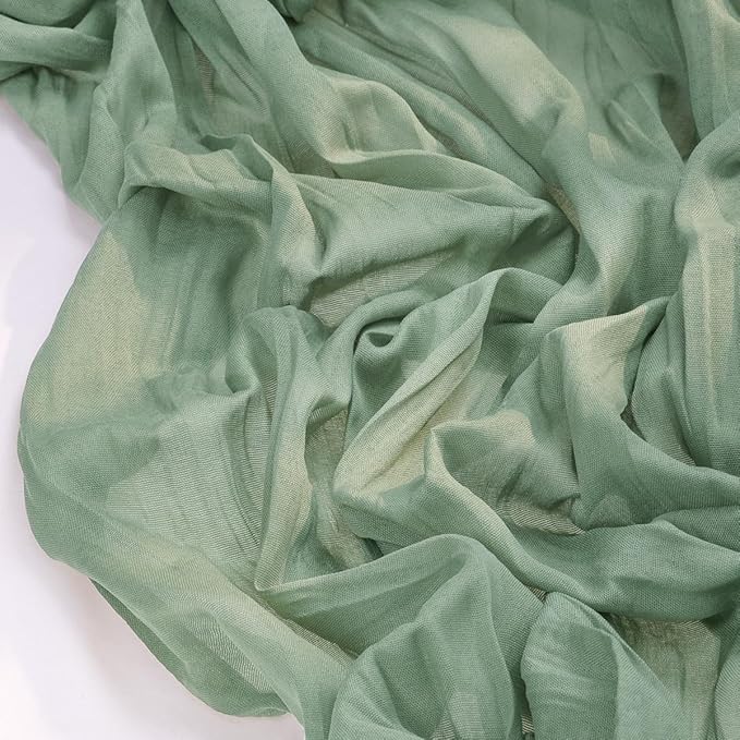 Socomi 3pcs Sage Green Cheesecloth Table Runner Valentine's Day Boho Rustic Gauze 120 inch 10FT Cheese Cloth Runner for Wedding Party Baby Shower Home Decor Holiday Decorations
