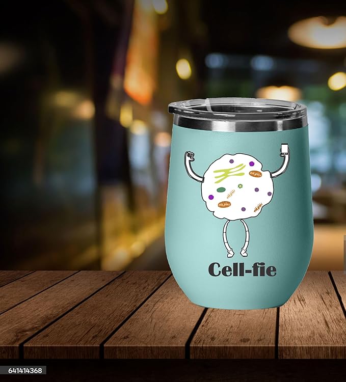 Cell Fie Wine Tumbler, Cell Fie Gift Lover, 12oz Stainless Steel Wine Tumbler, Gifts For Him, For Her, For Boys, For Girls, Birthday, Christmas Gift idea (Teal)