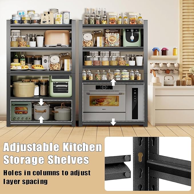 Industrial Heavy Duty Kitchen Shelving - Load Capacity 2000LB, 72.05 ?쏻 x 35.43 ?쒭 x 13.78 "H, Adjustable Rust Resistant Shelves for Warehouses, Garages, Kitchens and Commercial Use