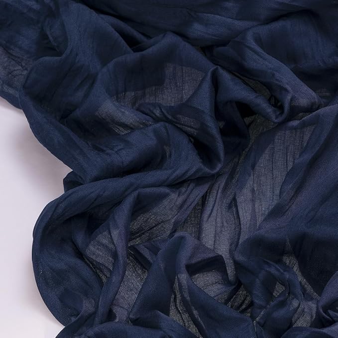 Socomi Navy Blue Valentine's Day Cheesecloth Table Runner Boho Rustic Gauze 120 inch 10FT Cheese Cloth Runner for Wedding Party Baby Shower Birthday Home Decor Holiday Decorations