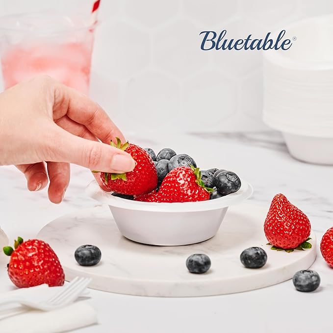Bluetable 5 oz Bowls Plastic Small Bulk Case Pack (800 Count) Disposable Bowl White ??for Party Dessert Mini Bowls Soup & Horderves Great for Paint Project Small Bulk [800 Pack/Case]