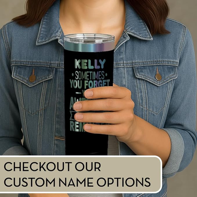 Spotted Dog Company Inspirational Tumbler, Inspirational Gifts for Men Dad Father Wife Sister Women, Birthday For Him Her, You?셱e Awesome Tumbler, Teacher Coworker Gifts 22oz Black Prism