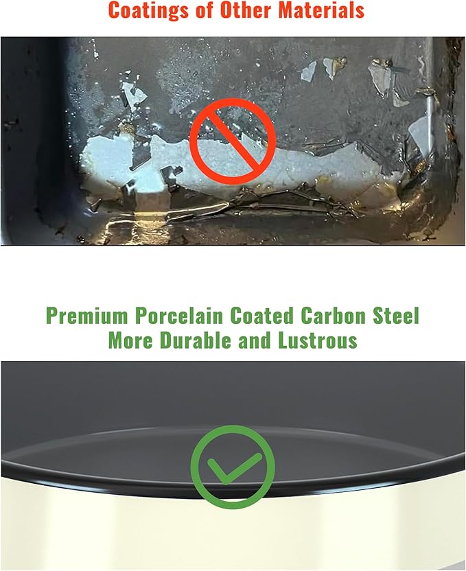 Roasting Pans Set Round Baking Dish 4-Pack 9/10/12/14 Inch Enamel Non-Stick Large Bakeware for Cake Pizza Turkey Roaster, Oven & Dishwasher Safe Christmas Gift for Ladies Cookware