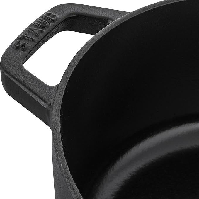 STAUB Cast Iron 6.25-qt Wide Oval Dutch Oven, Black Matte