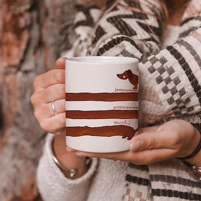 Dachshund Valentines Coffee Mug Ceramic 11oz - Dachshund Gifts for Women Dog Lovers Dog Mom, Dachshund Mug Gifts, Weiner Dog Valentines Day Gifts