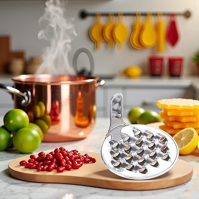 Large Bean Jelly Scraper,Cold Jelly Grater,Stainless Steel Jelly Scraping Scraper,Chinese Pasta Liang Pi Maker,Multipurpose Jelly Scraper, Peeling, Grating and Slicing Tool