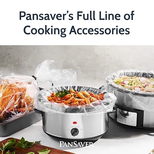 PanSaver Low Temperature Liners for Easy Clean Up - Disposable Buffet Pan Liners, Ovenable up to 220F - Clear (Hotel Pan - Deep | 34 x 25 IN)