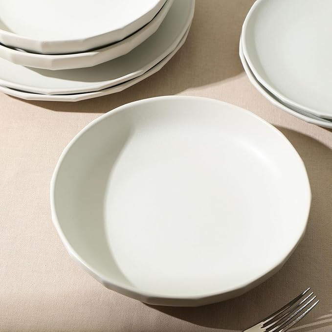 Stone Lain Rio 4-Piece Pasta Bowl Set Stoneware, Beige