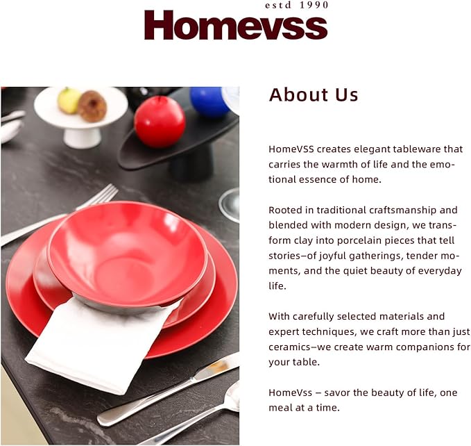 Stoneware Two-Tone Colors Life 16pc Dinner Set竊?Outside Shiny Black + Inside Matee Glaze Red