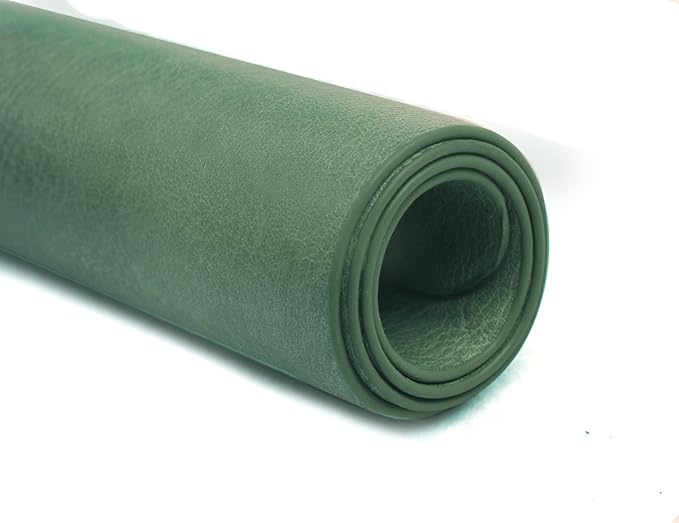 Faux Leather Reusable Placemats for Dining Table Set of 4,12"x17",Waterproof&Stain Resistant Table Mats,Wipeable&Heat-Resistant,Non-Slip for Patio Kitchen Table and Kids (Avocado Green)