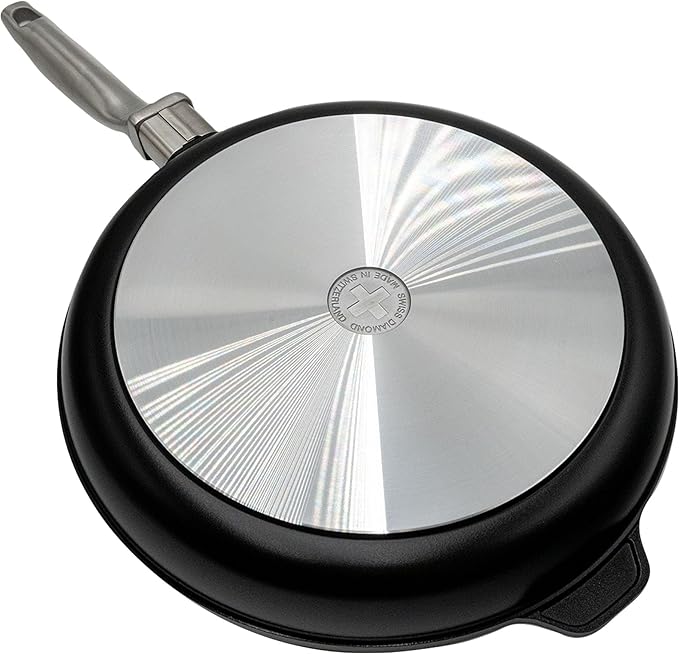 Swiss Diamond Induction Ready Nonstick Frying Pan Hybrid Ceramic and Diamond-Infused Fry Pan, PFAS- and PFOA-free, Dishwasher and Oven Safe Fry Pans (11 IN)