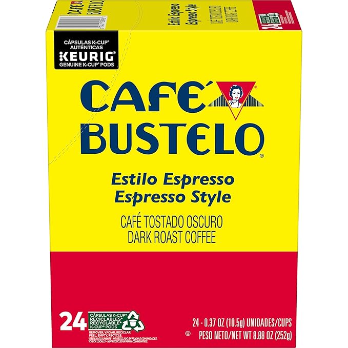 Caf챕 Bustelo Espresso Style Dark Roast Coffee, 96 Keurig K-Cup Pods