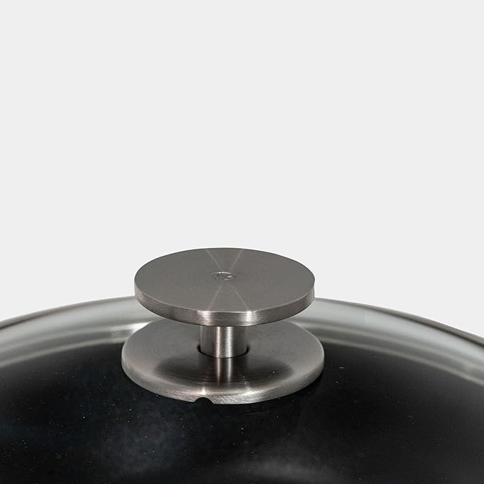 Swiss Diamond Nonstick Hybrid Ceramic and Diamond-Infused Deep Saute Pan With Glass Lid, PFAS- and PFOA-free, Dishwasher & Oven Safe Up To 500 째F (3.2 Quart)